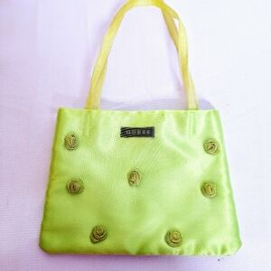 Vintage Y2K Guess Jeans brand "The Little Guess"Tulle and rose apple green purse